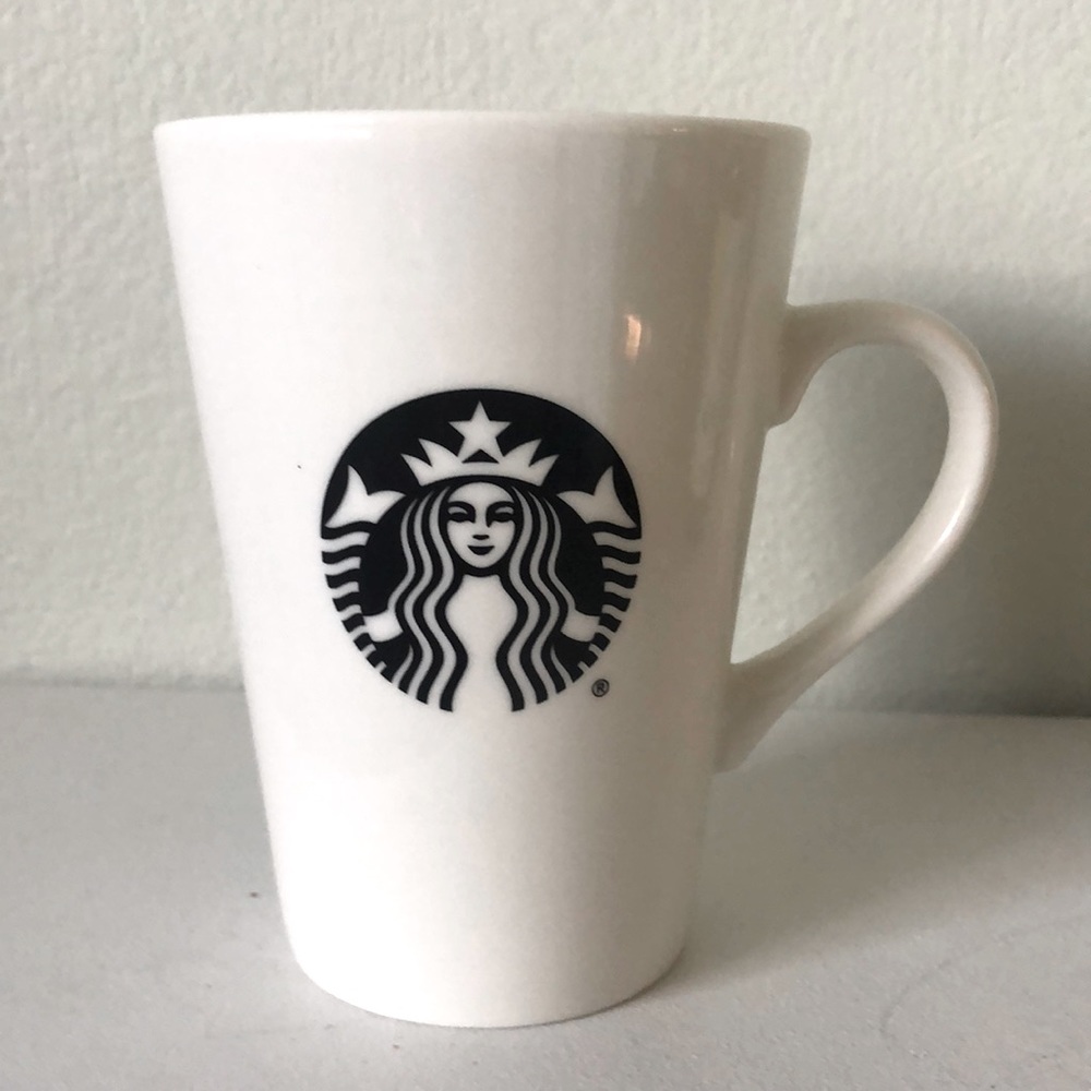 STARBUCKS 16 oz Tall WHITE Ceramic COFFEE MUG 2016 CLASSIC MERMAID DESIGN